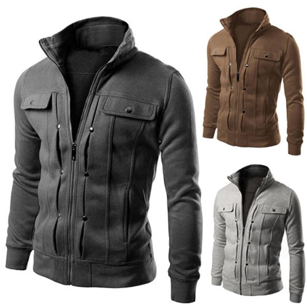 Mannen Zip Up Jasje | Stand Collar Jacket Belleza