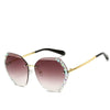 Randloze Rhinestone Zonnebril Belleza