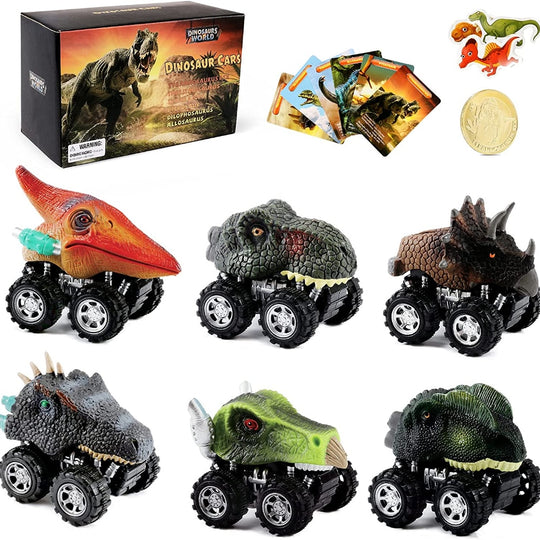 Pull Back Dinosaurus Mini Auto (6st) Belleza