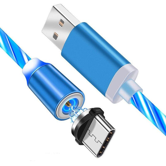 iGlow Gloeiende LED Magnetische 3 in 1 USB Oplaadkabel Belleza