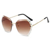 Randloze Rhinestone Zonnebril Belleza