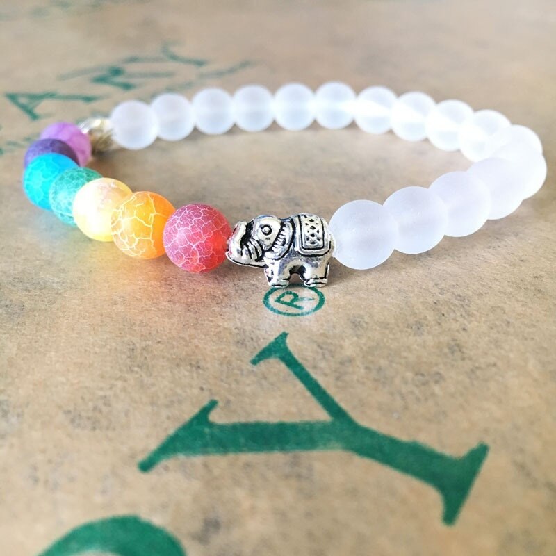 7 Chakra en Olifant Energie Armband
