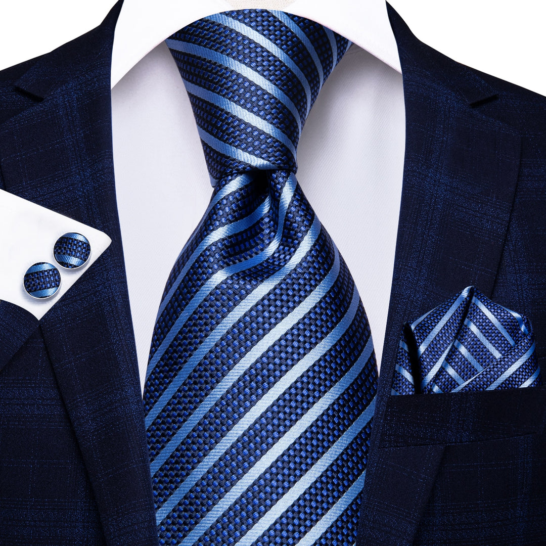 Blauwe stropdas voor heren Belleza