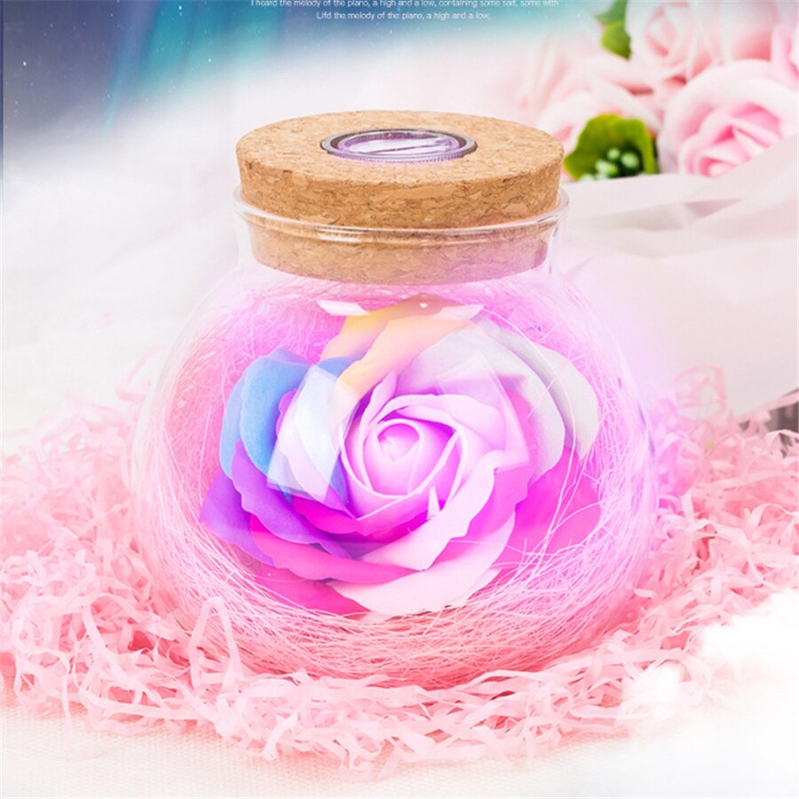 Bloom - LED Roos Fles Lamp Belleza