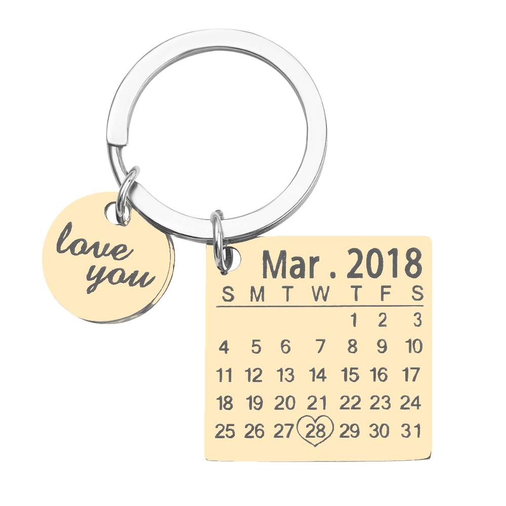 Gepersonaliseerde Kalender Sleutelhanger Belleza