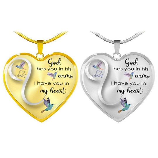 God Heeft je In Zijn Armen Kolibrie Ketting Belleza