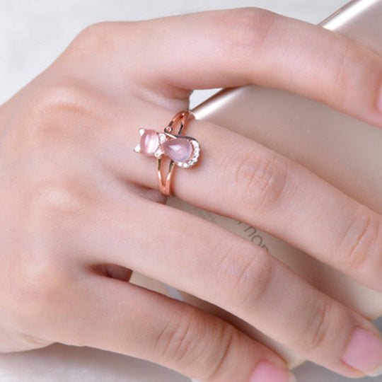 Opaal Kat Ring Belleza