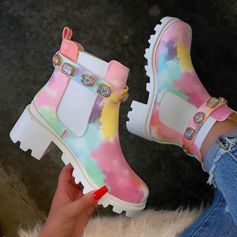 Tie Dye Enkellaarsjes Belleza