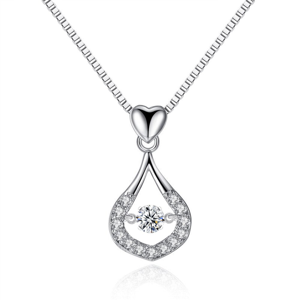 Waterdruppel Kristal Hanger Ketting Belleza