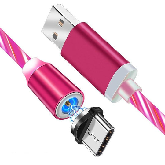 iGlow Gloeiende LED Magnetische 3 in 1 USB Oplaadkabel Belleza