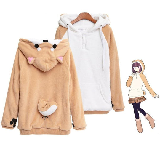 Shiba Inu Dog Cartoon Hoodie Belleza