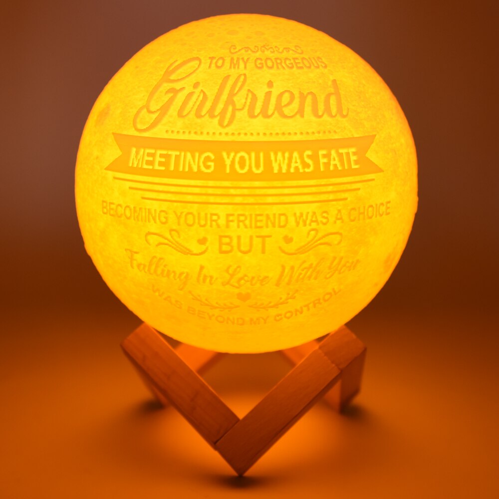 3D Maanlamp met tekst Belleza