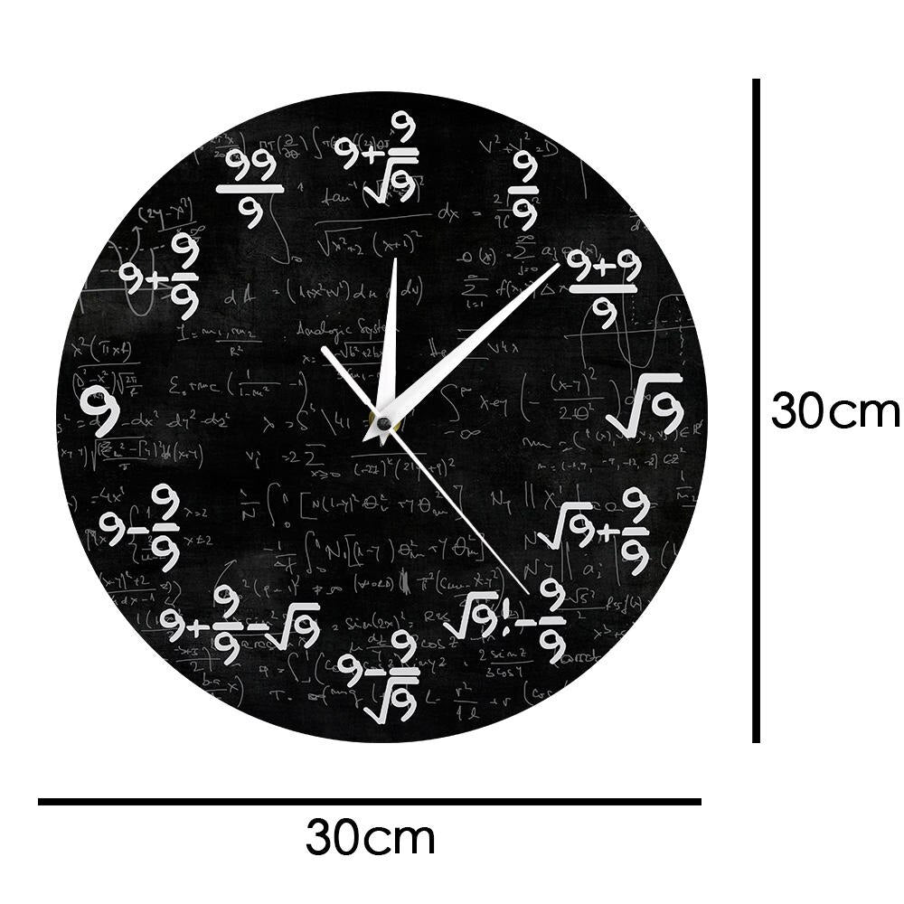 De 9S Wiskunde Wandklok Belleza
