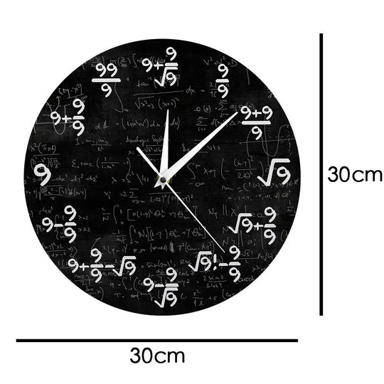 De 9S Wiskunde Wandklok Belleza
