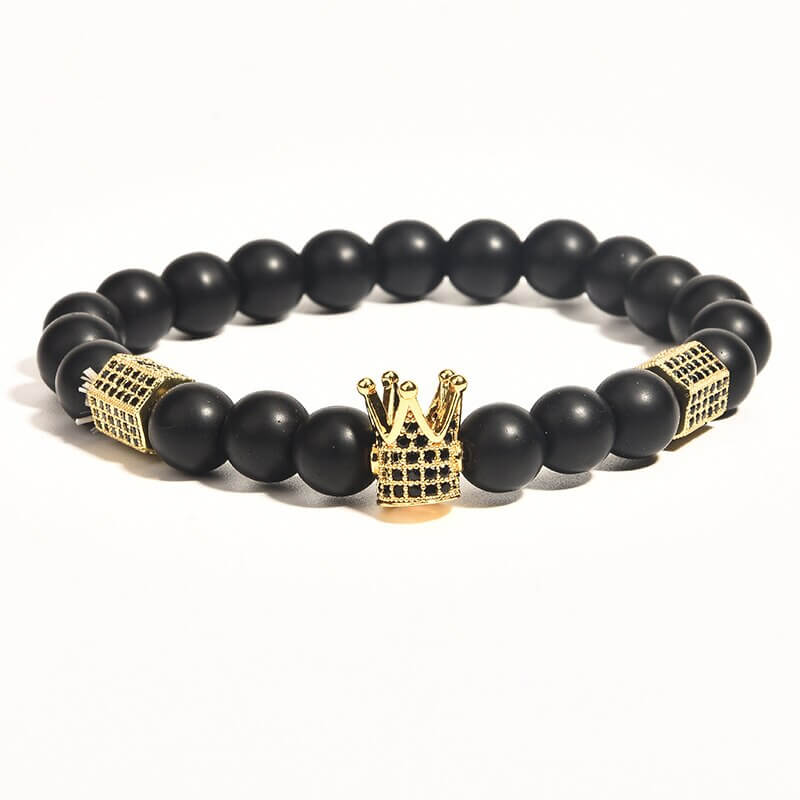 Onyx stenen armband