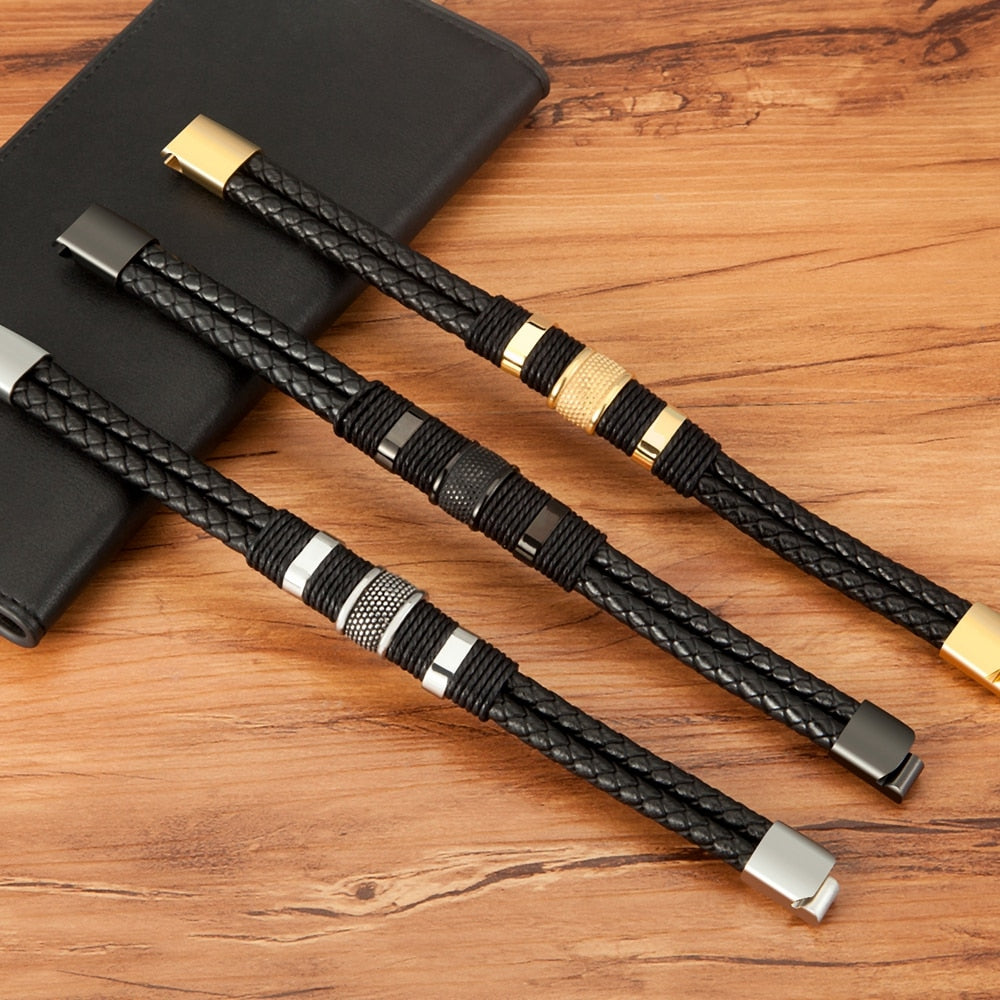 Geweven Leer Stijl Armband