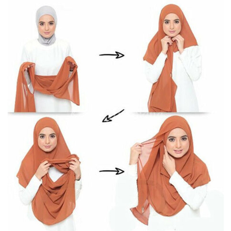 Dubbele Lus Instant Chiffon Hijab