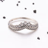 V vorm Sterling zilveren Ring Belleza