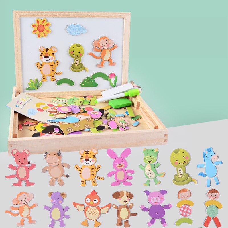 Magnetisch teken- en puzzelbord Belleza