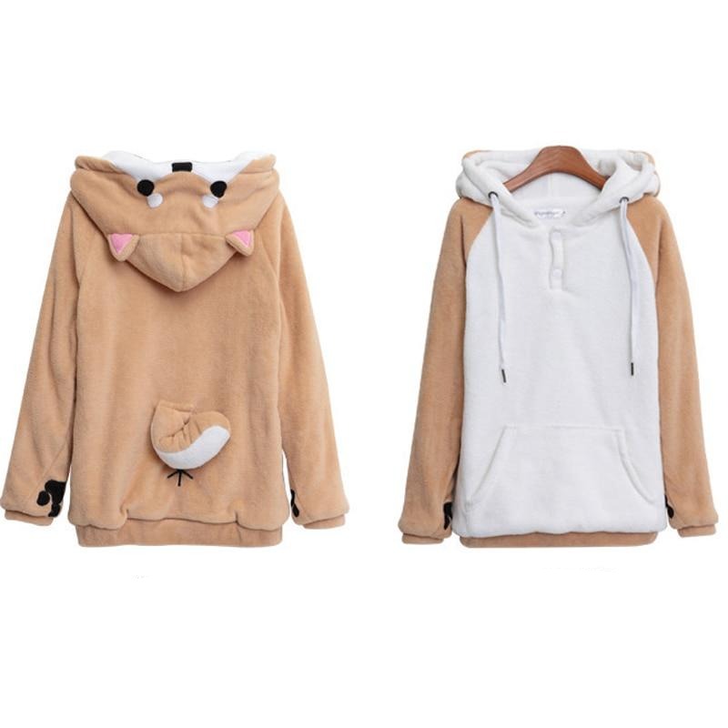 Shiba Inu Dog Cartoon Hoodie Belleza