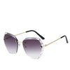 Randloze Rhinestone Zonnebril Belleza