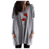 Wijn &amp; kerstmuts Sweatshirt voor vrouwen Belleza