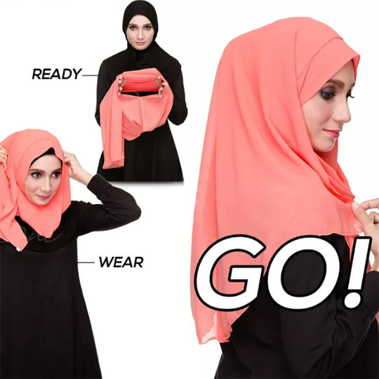 Dubbele Lus Instant Chiffon Hijab