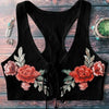 Sexy Retro Geborduurde Strappy Top Belleza
