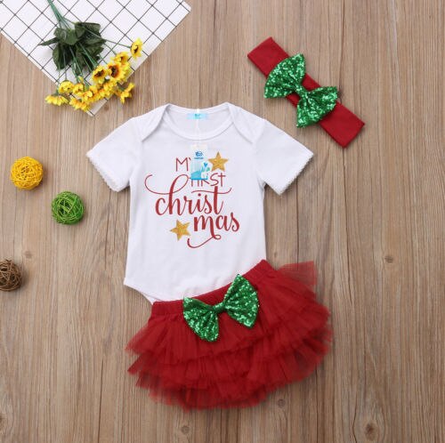 My First Christmas Baby Romper Belleza