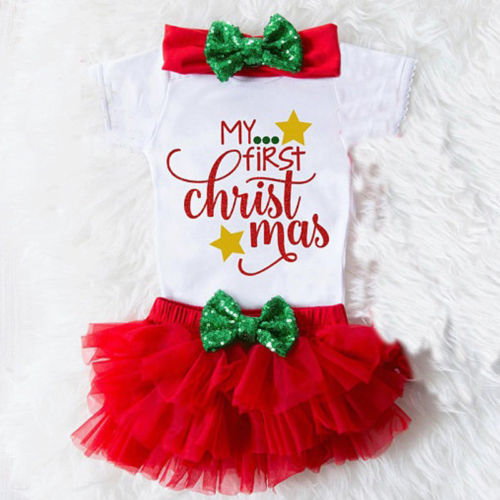 My First Christmas Baby Romper Belleza