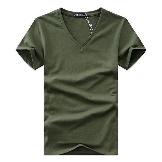 Heren Slim Fit V-hals T-shirt Belleza