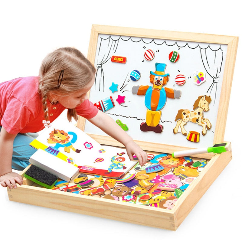 Magnetisch teken- en puzzelbord Belleza