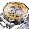 Retro lichtgevend skelet mechanisch horloge Belleza