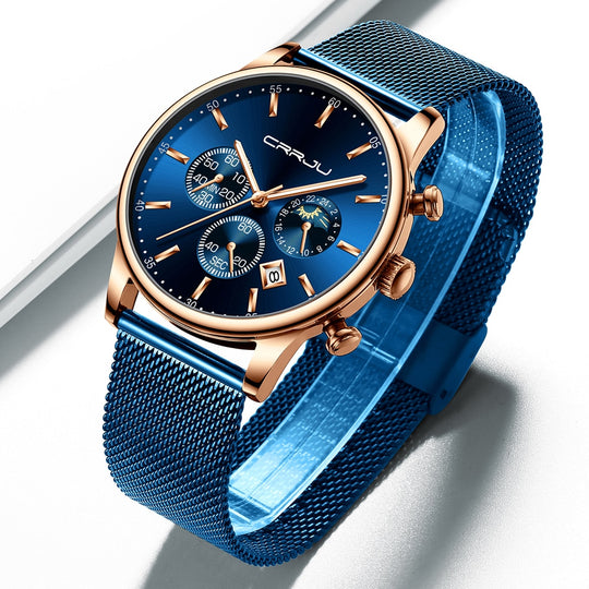 Chronograaf Mesh Belt Herenhorloge Belleza