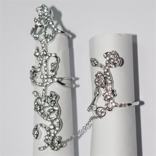 Meerdere Vinger Stack Knokkel Band Crystal Ring Belleza
