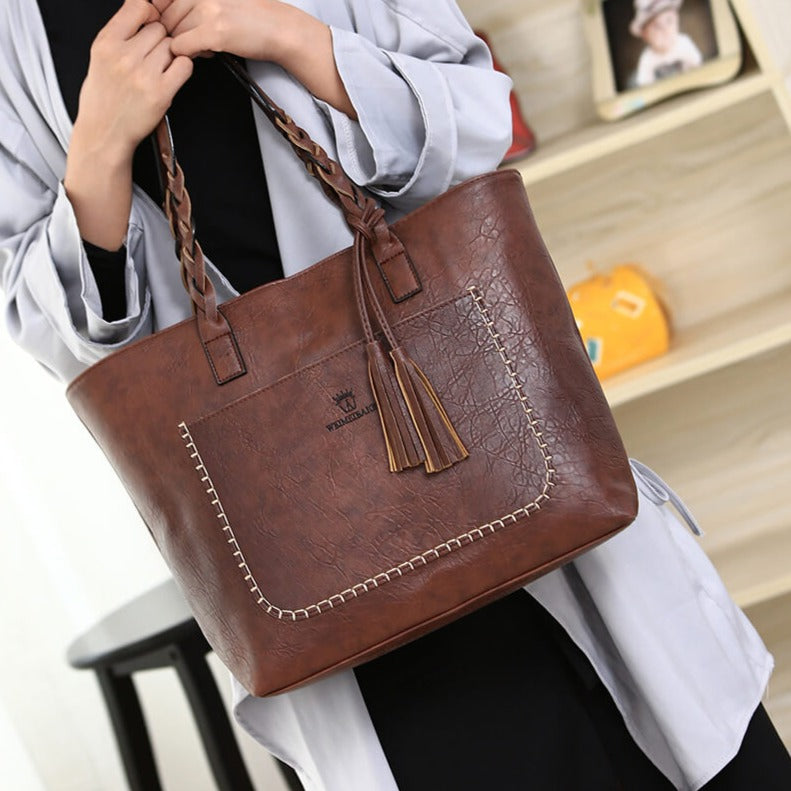 Leren Schoudertas voor dames Belleza