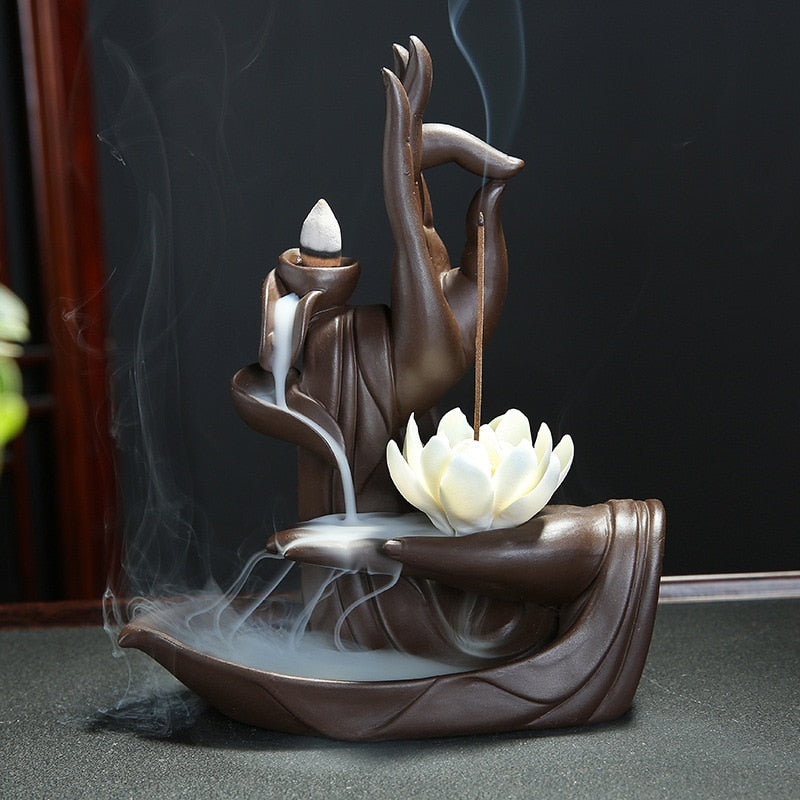 BuddhaFlow | Keramische Tathagata Lotus Wierookbrander Belleza