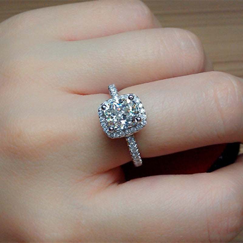 Midi Vierkante Belofte Ring Belleza