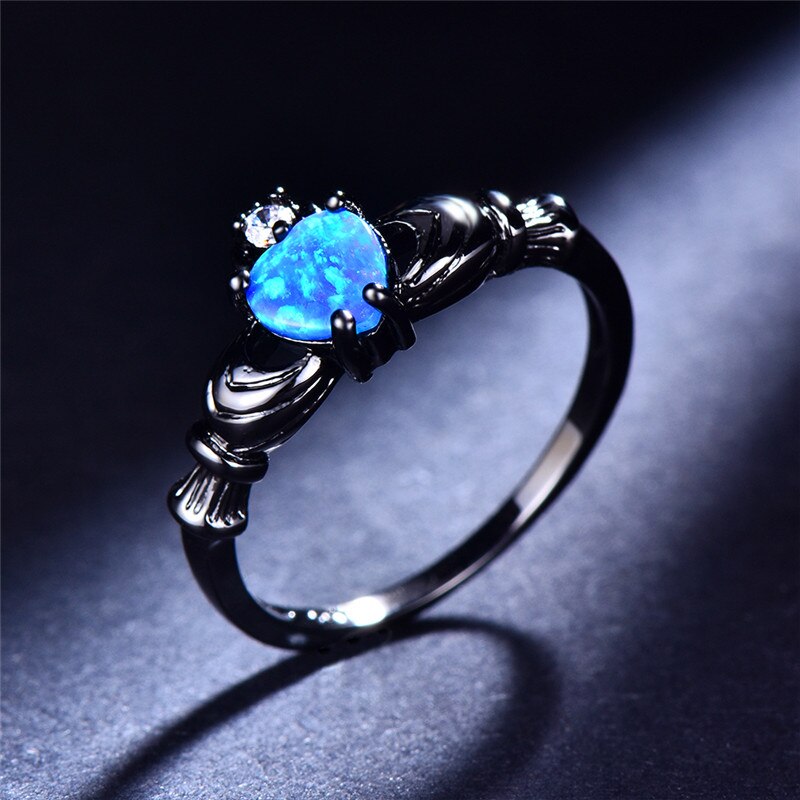 Fire Opaal Hart Ring Belleza