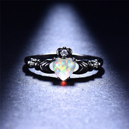 Fire Opaal Hart Ring Belleza