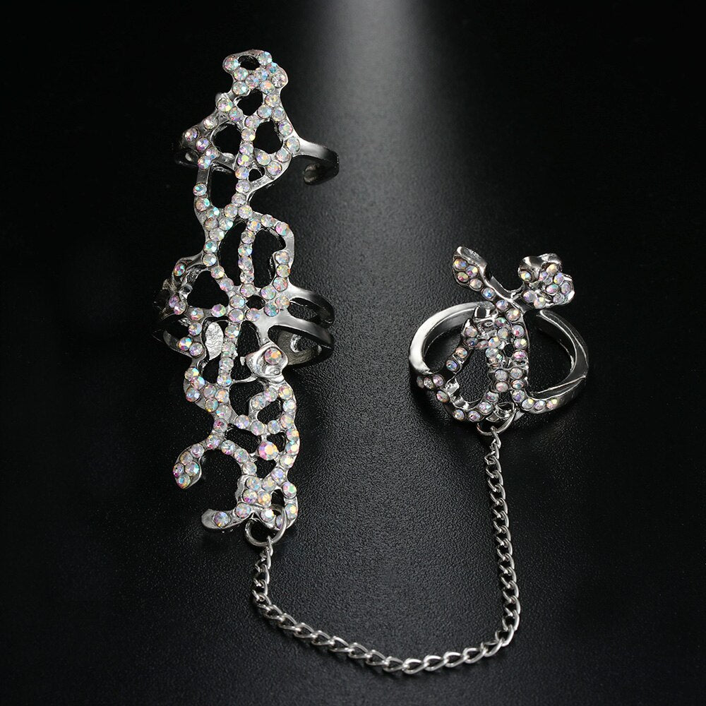 Meerdere Vinger Stack Knokkel Band Crystal Ring Belleza