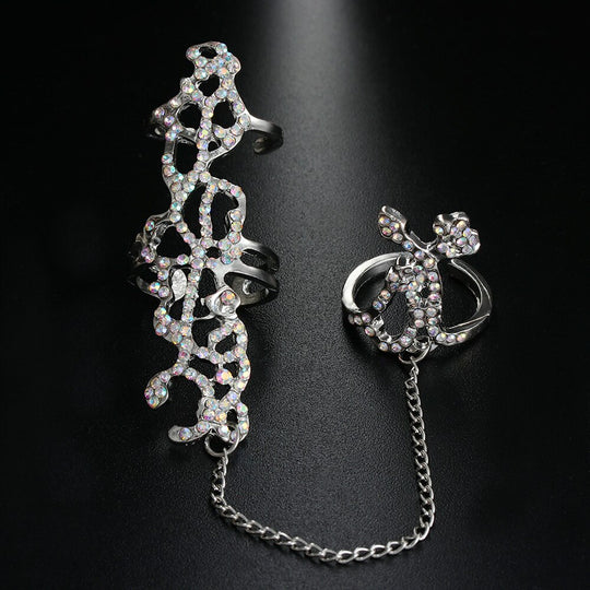 Meerdere Vinger Stack Knokkel Band Crystal Ring Belleza