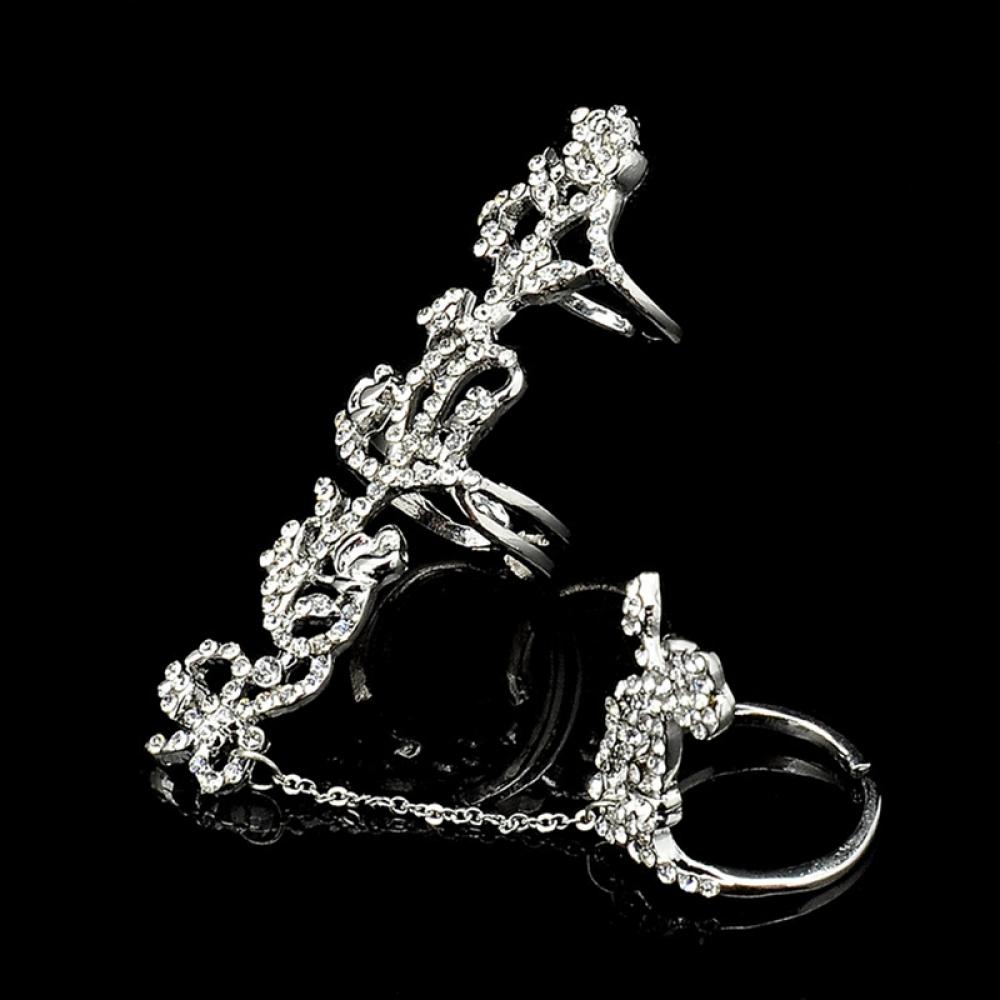 Meerdere Vinger Stack Knokkel Band Crystal Ring Belleza