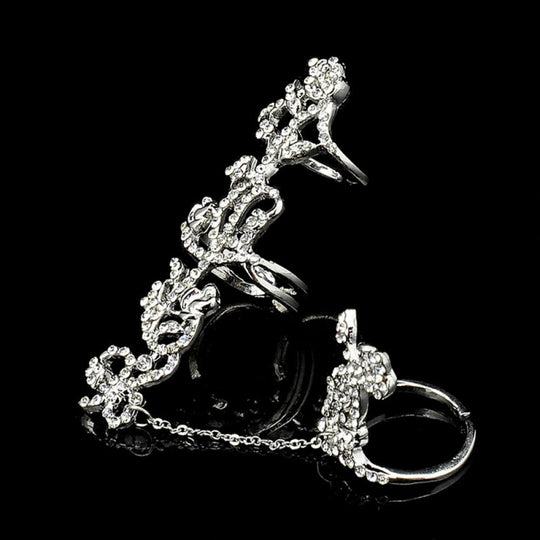 Meerdere Vinger Stack Knokkel Band Crystal Ring Belleza
