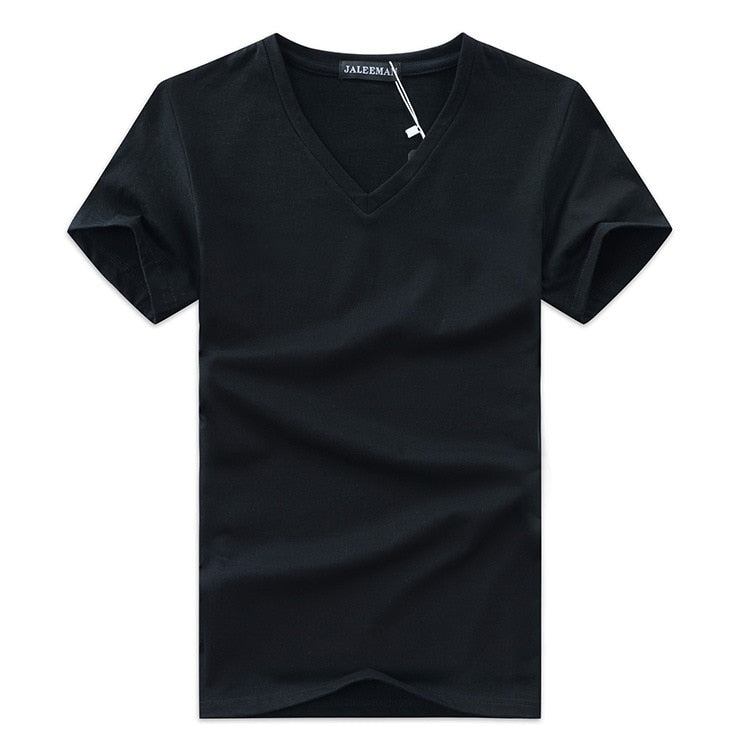 Heren Slim Fit V-hals T-shirt Belleza