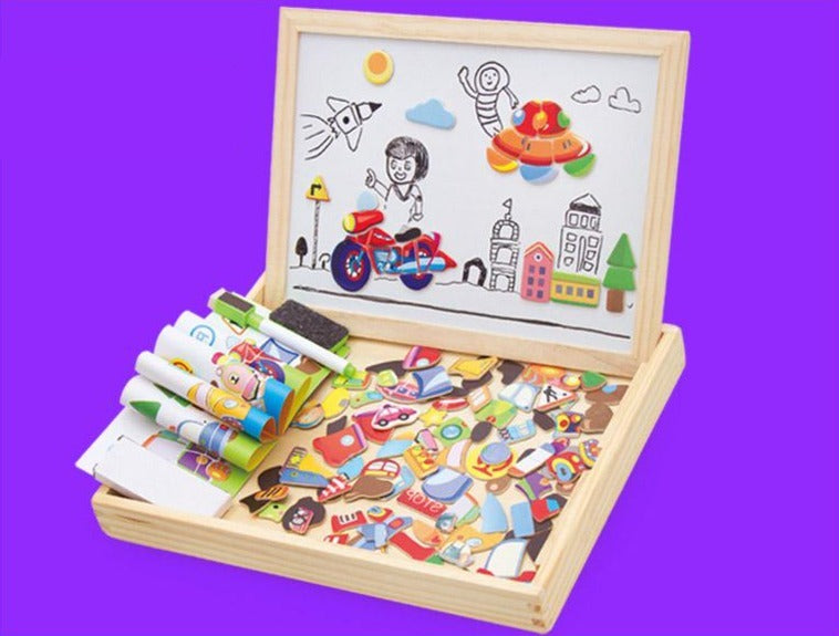 Magnetisch teken- en puzzelbord Belleza