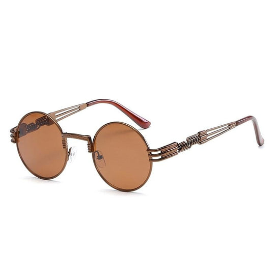Steampunk Ronde Metalen Zonnebril Belleza