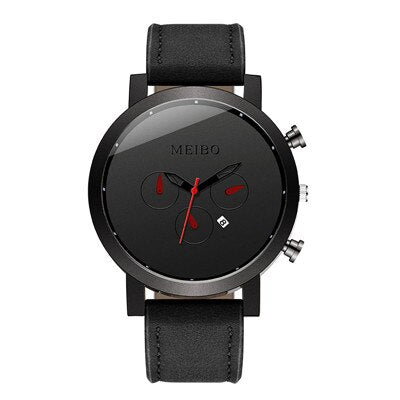 Lederen Sport Chrono Horloge Belleza