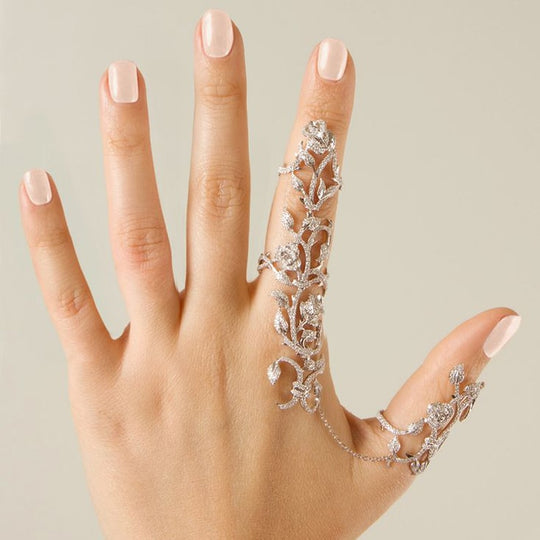 Meerdere Vinger Stack Knokkel Band Crystal Ring Belleza