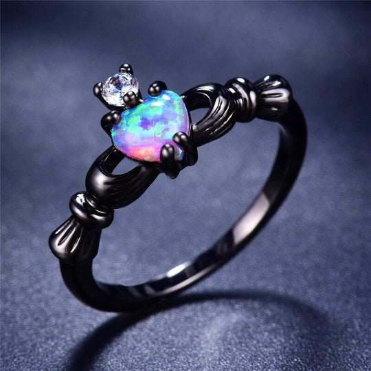 Fire Opaal Hart Ring Belleza